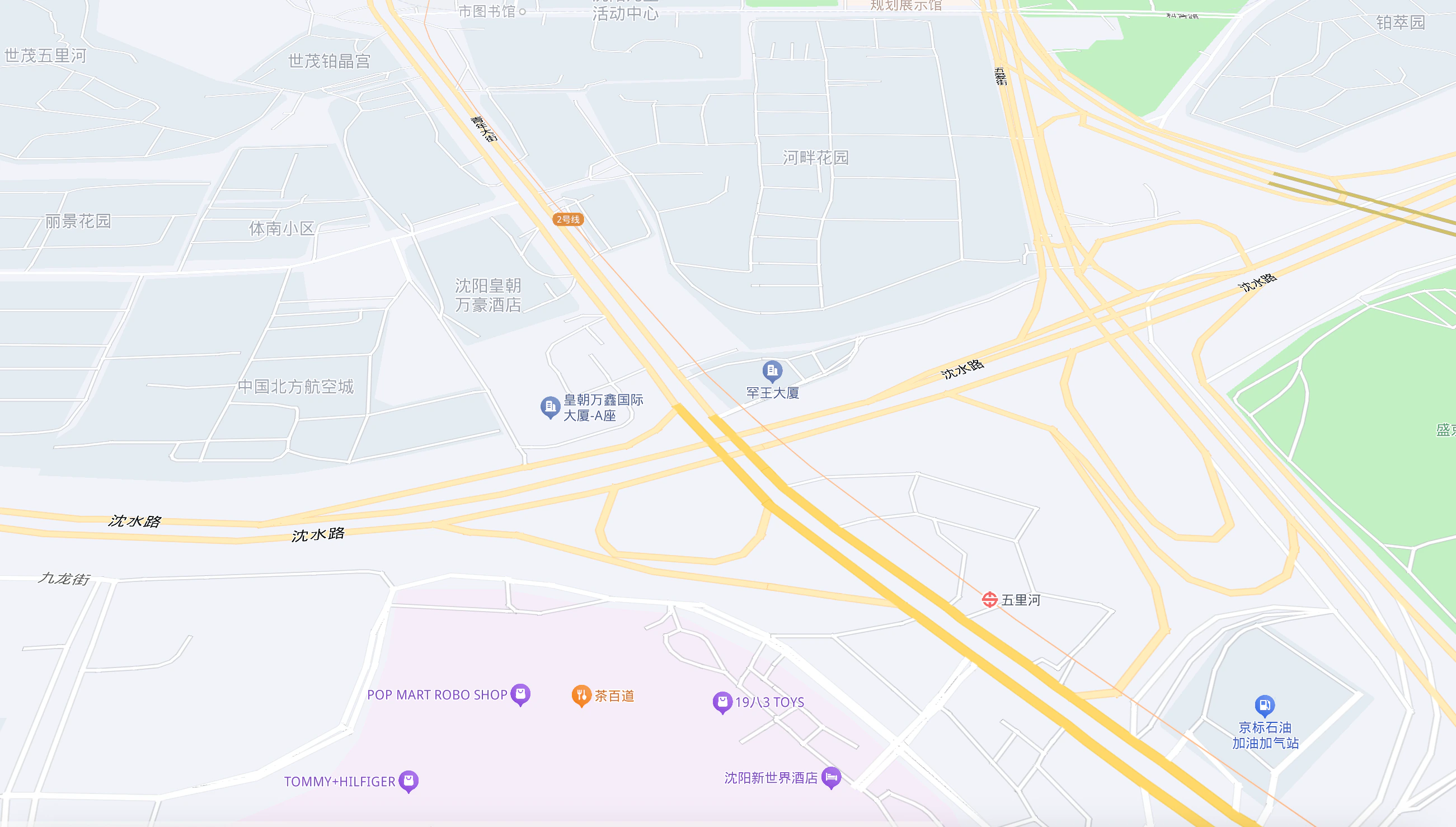 Map of the area surrounding Hanking Tower